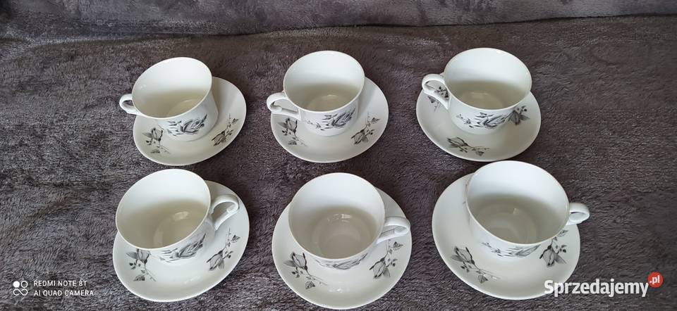 Zestaw filiżanek do kawy na 6 osóbPorcelana Wałbrzych sprzedam