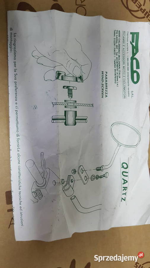 NOWA SZYBA OWIEWKA OSŁONA PIAGGIO QUARTZ podlaskie