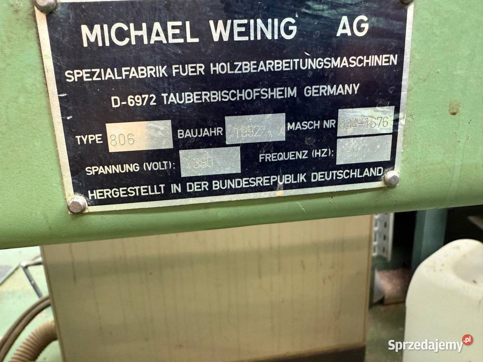 Strugarka dwustronna WEINIG UNIPLAN HYDROHEBEL pomorskie Wejherowo