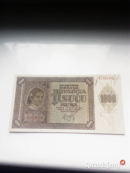 Chorwacja 1000 kuna 1941 rok banknot kolekcjonerski