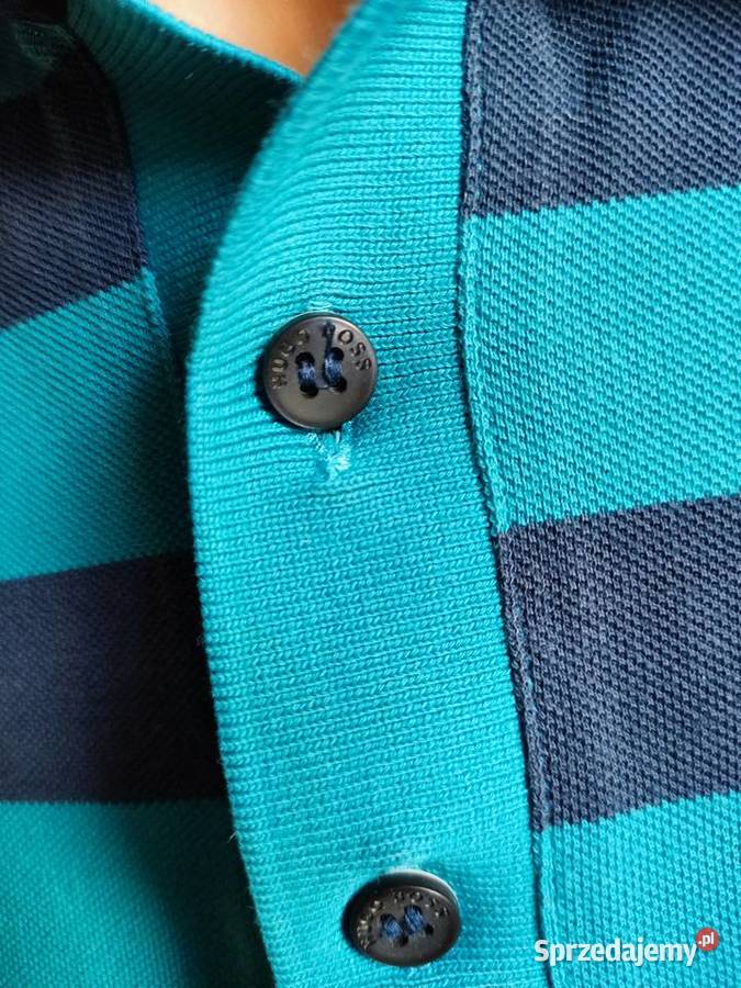 Koszulka polo z długim rękawem Hugo Boss w paski Donice