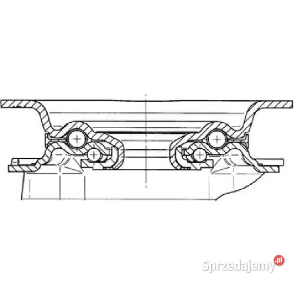 Koła skrętne z czarnymi oponami gumowymi Kamionna