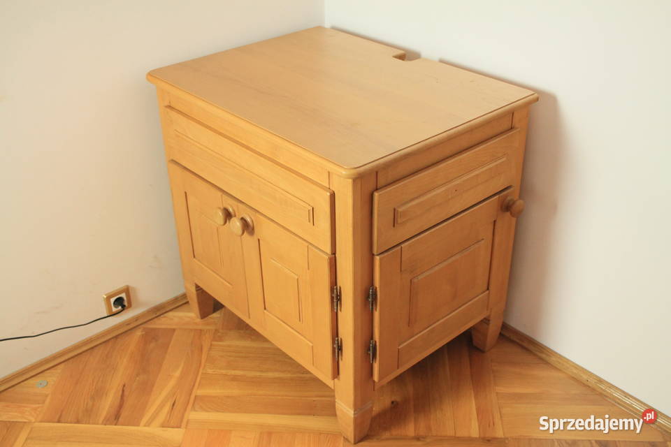 Piękny stolik dębowy narożny z szufladami Szafy, regały, półki sprzedam