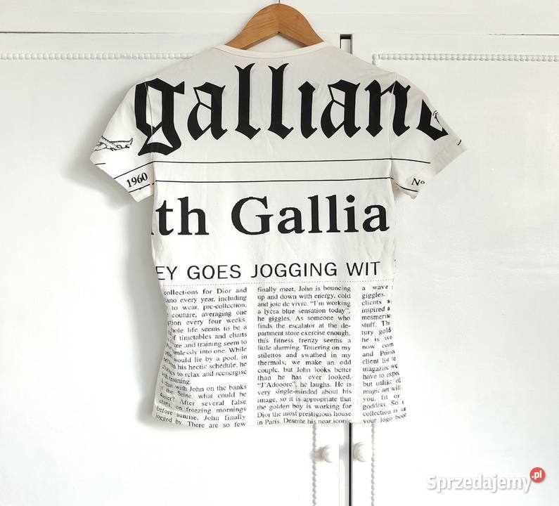Bluzka top biały Gazette John Galliano S 2000 Szczecin