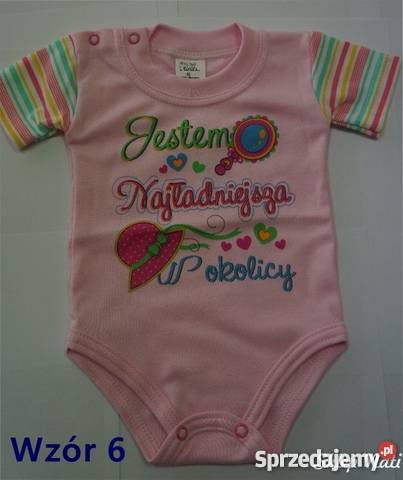 Body krótki rękaw śmieszne napisy firma MROFI Bielizna Radziki Duże