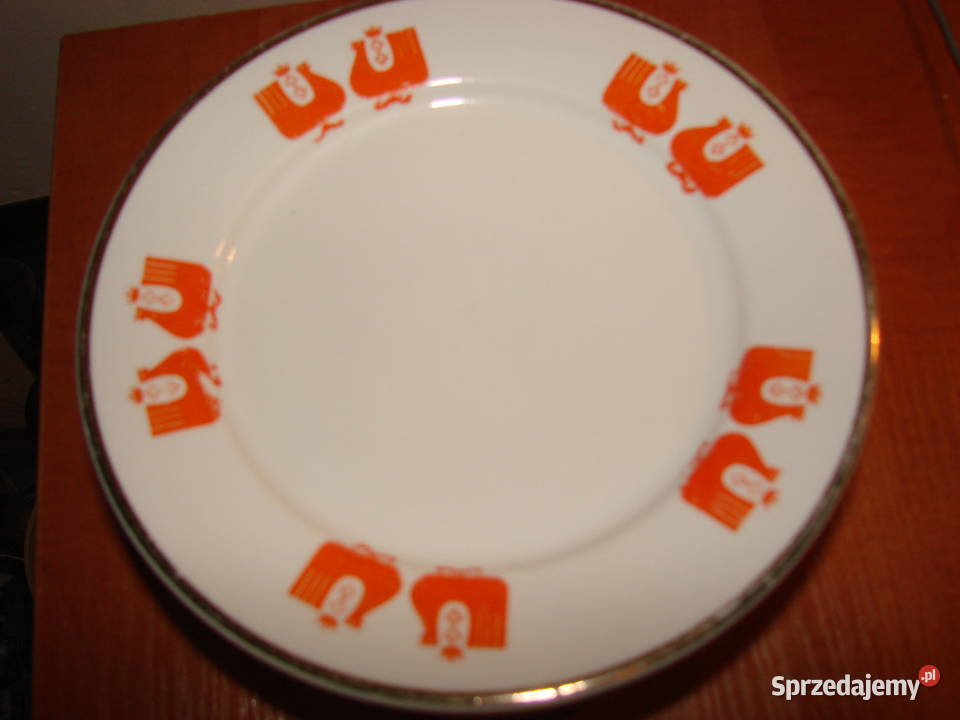 Lubiana talerz z herbem Gdańska PRL Pruszcz Gdański