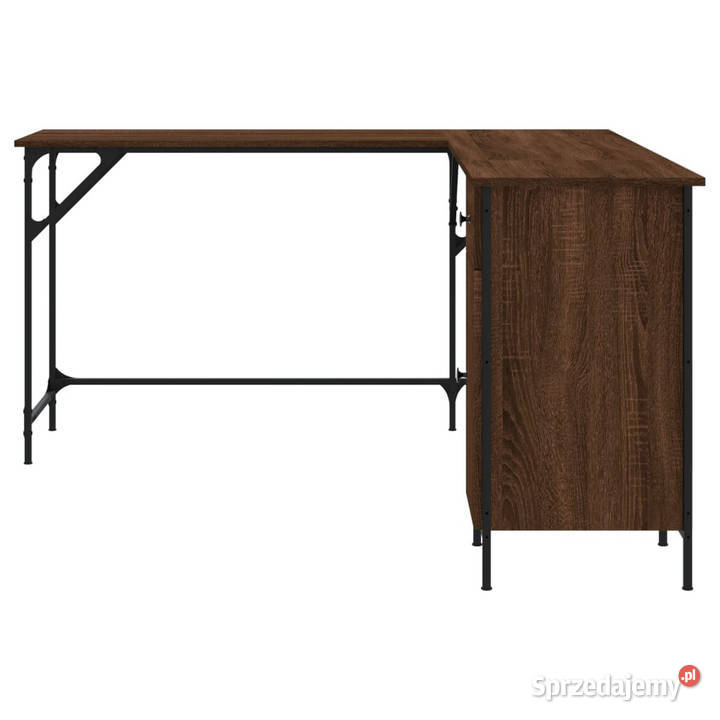 Biurko brązowy dąb 141x141x75 materiał Warszawa sprzedam