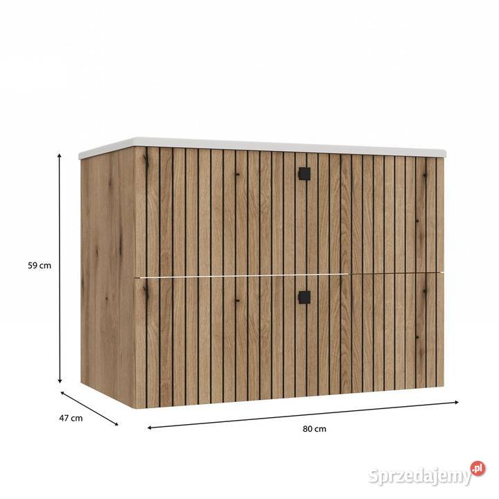 Szafka pod umywalkę TIGO 80 2S Dąb Evoque