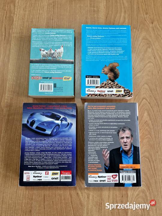 4 książki Clarkson Top Gear Świat według miękka mazowieckie Nowy Dwór Mazowiecki