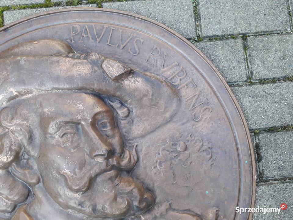 Efektowna płaskorzeźba relief miedziany Malarstwo Antyki, Sztuka, Kolekcje Warszawa