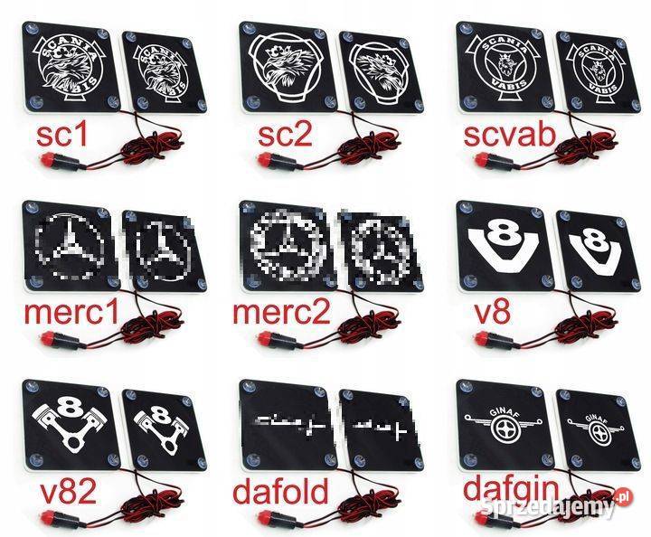 Tabliczki narożnikowe LED 2 sztuki 40 wzorów Pozostałe Kobierno