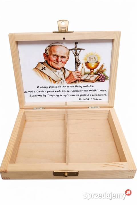 Pamiątka Pierwszej Komunii Świętej drewniana sprzedam