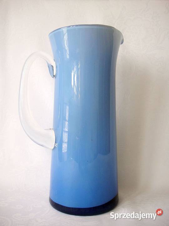 Piękny stary szklany dzban z lat 70tych unikat