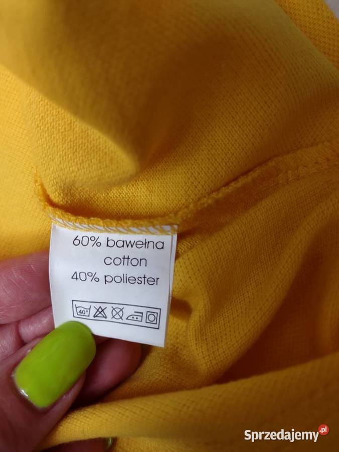 Żółta koszulka męska polo ML z bawełny żółty/złoty Olkusz sprzedam