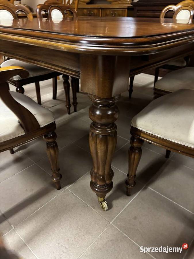 Stylowy Angielski Zestaw Rozkładany Stół 10