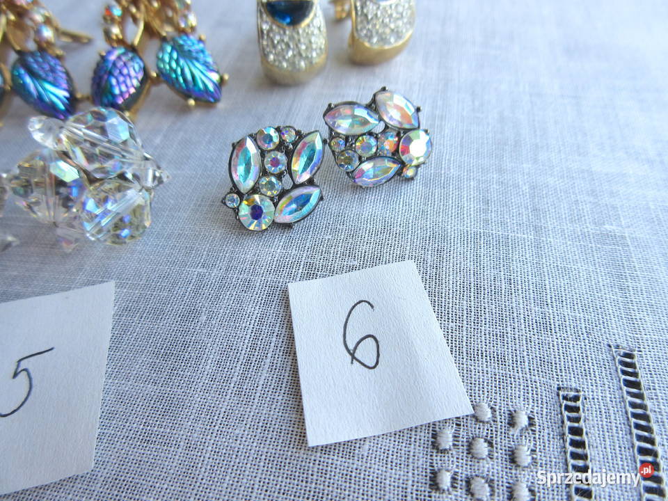 Stara biżuteria klipsy retro lata 80 podkarpackie Straszydle