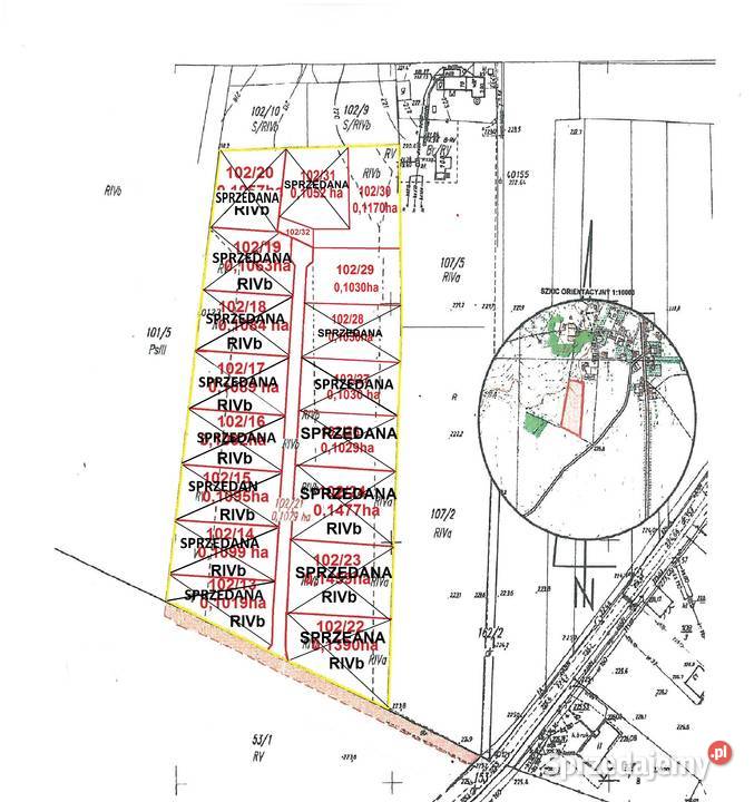 Działka budowlana 1000m2 Koźmin