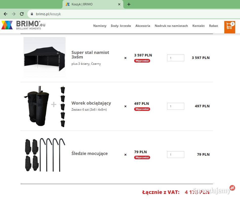 Markowy namiot handlowy NOWY 60 taniej Olsztyn