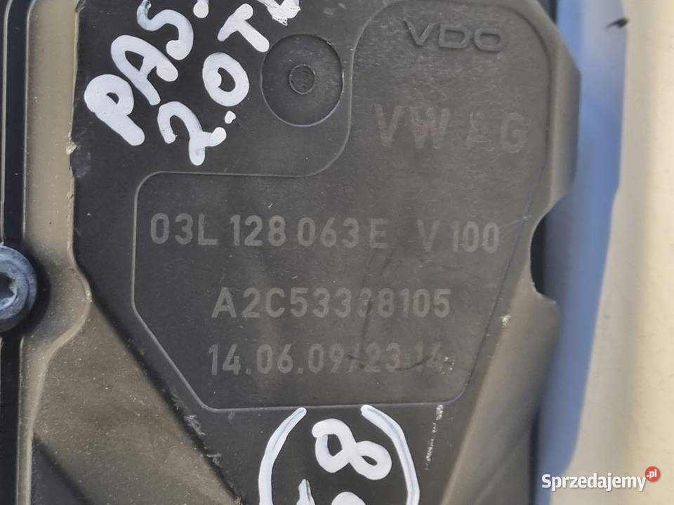 PRZEPUSTNICA VW Passat B6 20 TDI 03L128063E Rudka