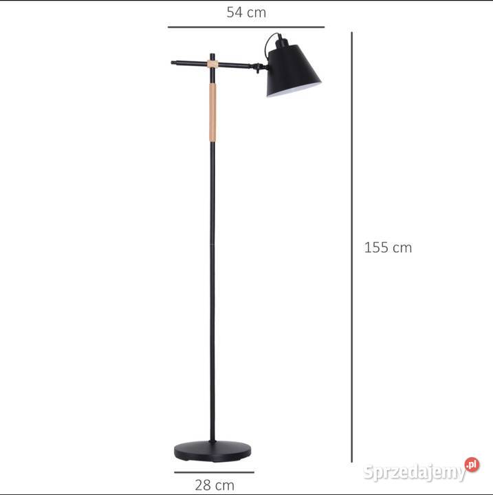 Lampa stojąca regulowana podłogowa czarny Brzesko