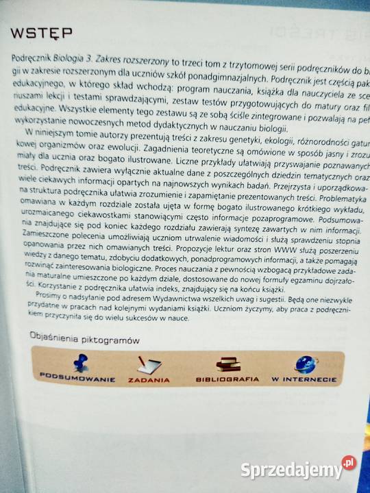 Biologia operon rozszerzenie 3 ponadgimnazjalne Warszawa