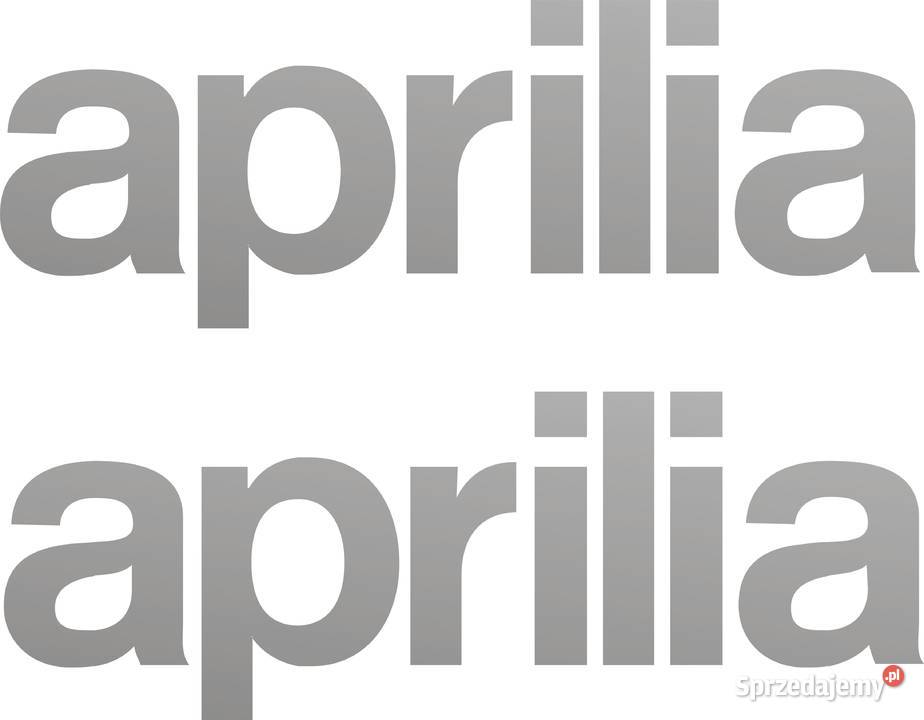 APRILIA 30x11 srebrne proste naklejki na Kraków