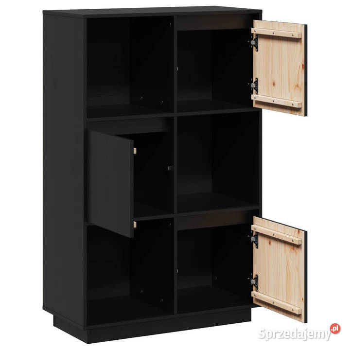 Szafka czarna 74x35x117 lite drewno sosnowe Warszawa