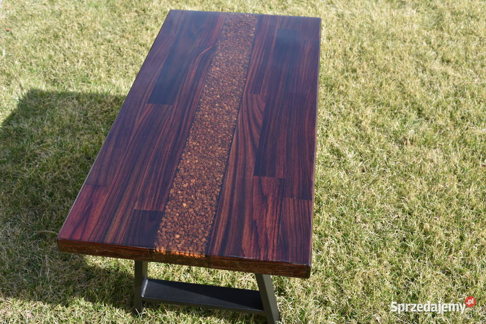Stolik kawowy palisander coffee table epoxy Swarzędz