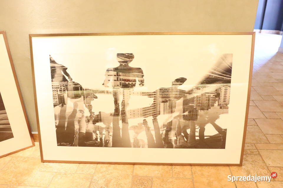 Komplet pięknych fotografii w metalowych ramach Pszczyna