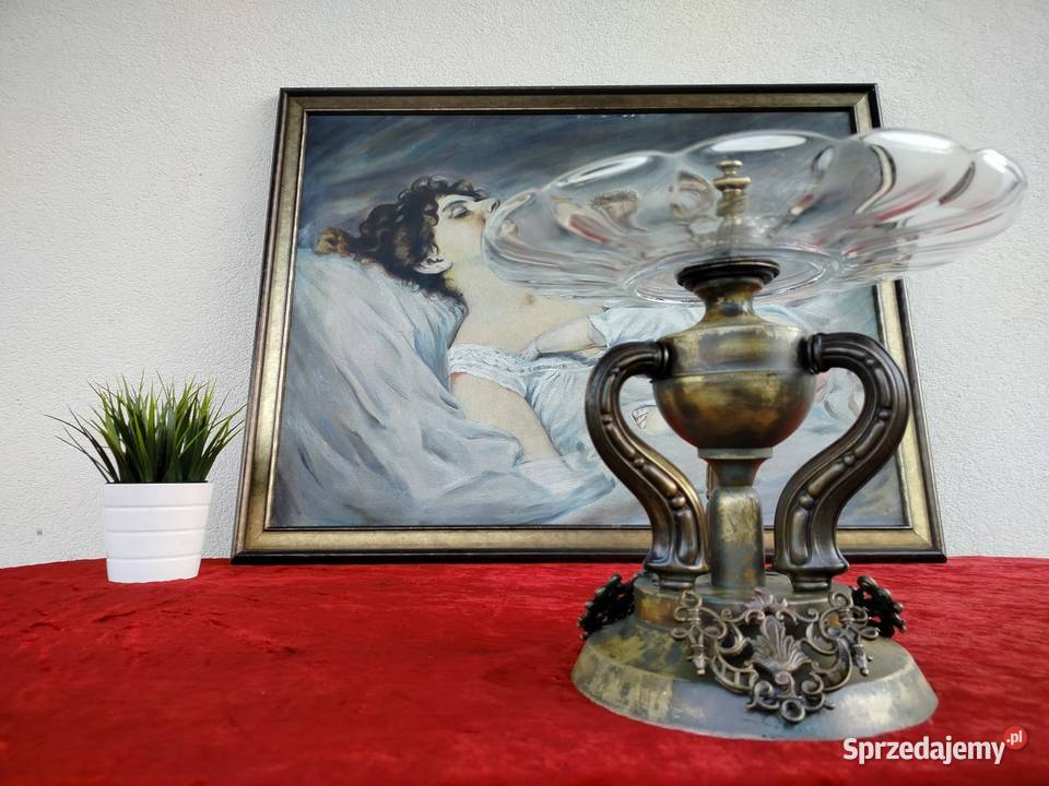 Bajeczna mosiezna stylowa patera owocarka małopolskie Kęty