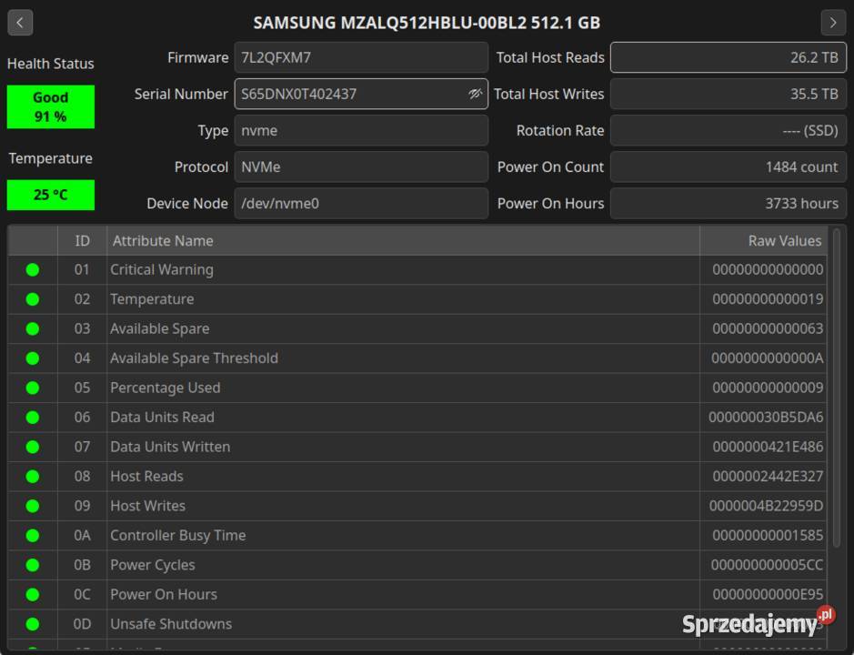 Samsung PM991a 512GB NVMe SSD M2 2242 PCIe 30 x4 Wrocław