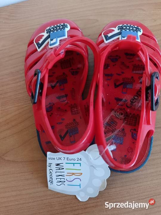 Czerwone sandały żelowe George r 24 Gdynia sprzedam