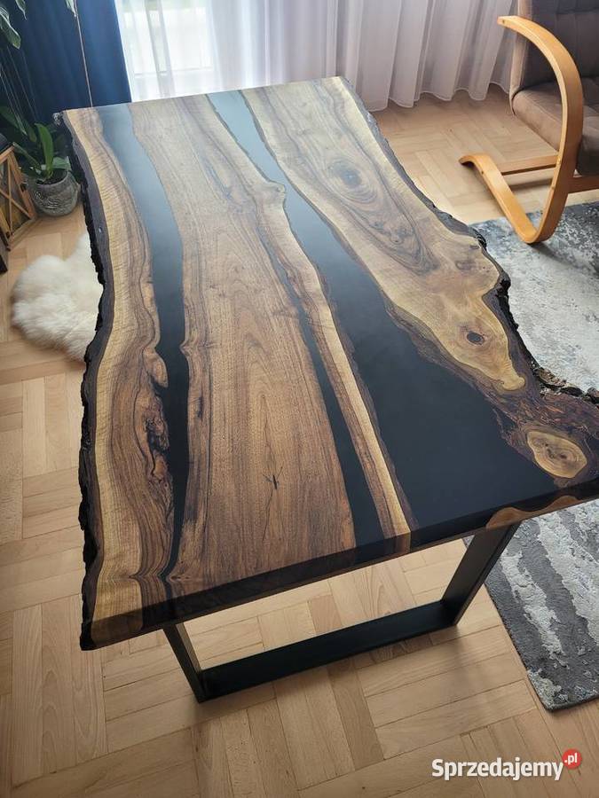 Stół z żywicą epoksydową orzech sprzedam