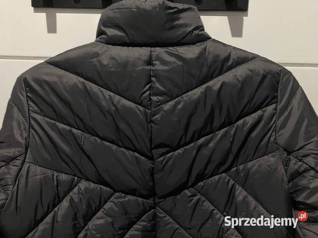 czarna kurtka pikowana xxs 32 stójka kołnierz czarny