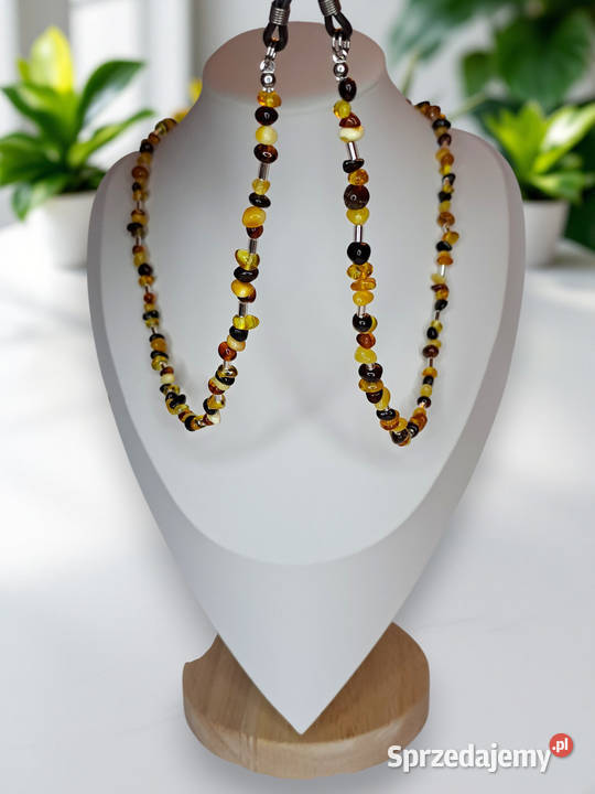 Sznurek do okularów z bursztynu BURSZTYN