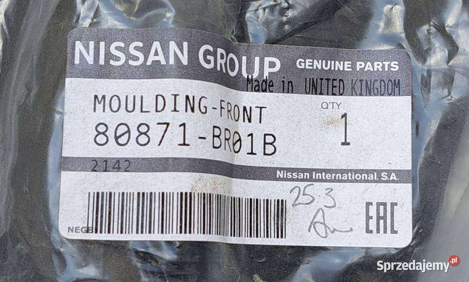 Listwa Drzwi Przód Lewa Nissan Qashqai J10 Mielęcin