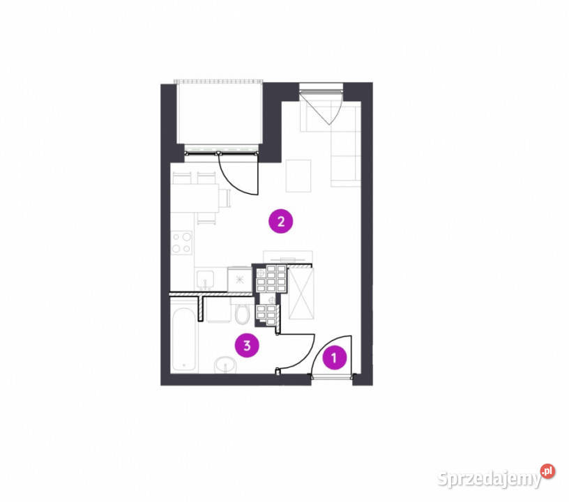 Kawalerka Balkon Nowe mieszkanie w centrum Łodzi Sprzedaż Łódź