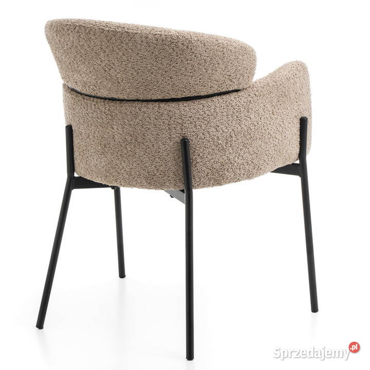 Krzesło Tapicerowane Bolzano Boucle Ciemnobeżowe wielkopolskie Tarchały Małe