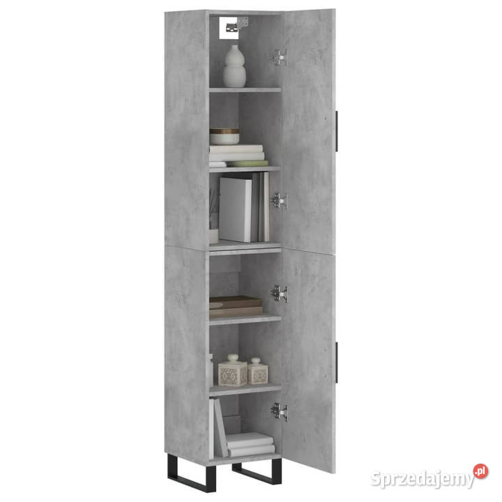 Wysoka szafka szarość betonu 345x34x180 sprzedam