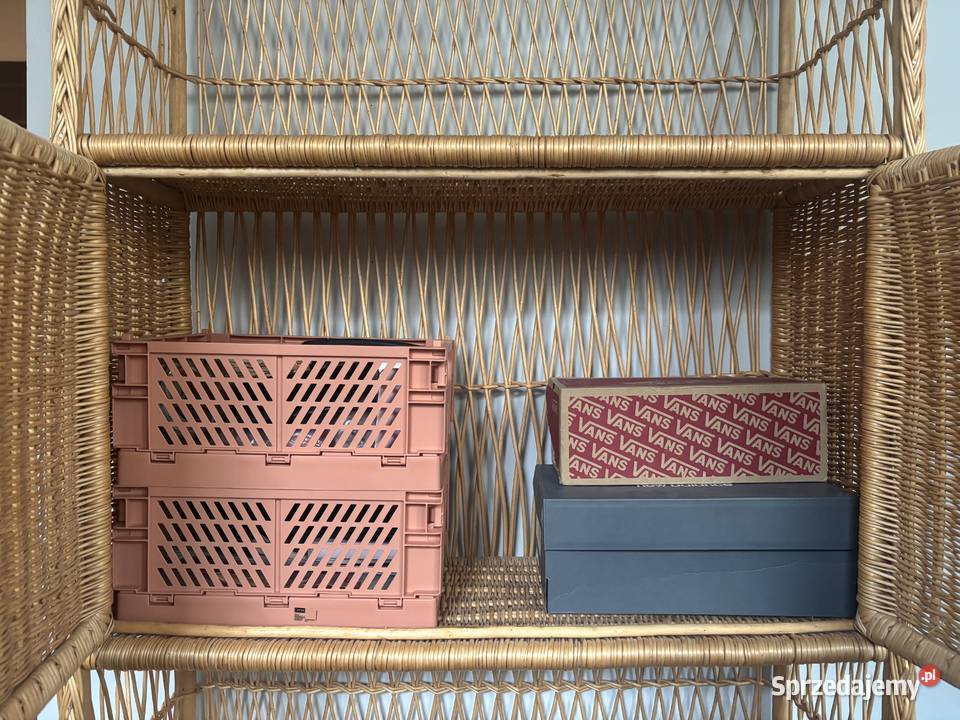 Boho Regał wiklinowy szafka z półkami pomorskie Gdynia