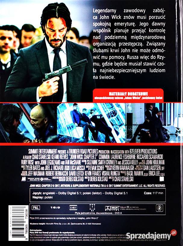 JOHN WICK 1 2 3 KEANU REEVES 3 x DVD KS wielkopolskie Kalisz