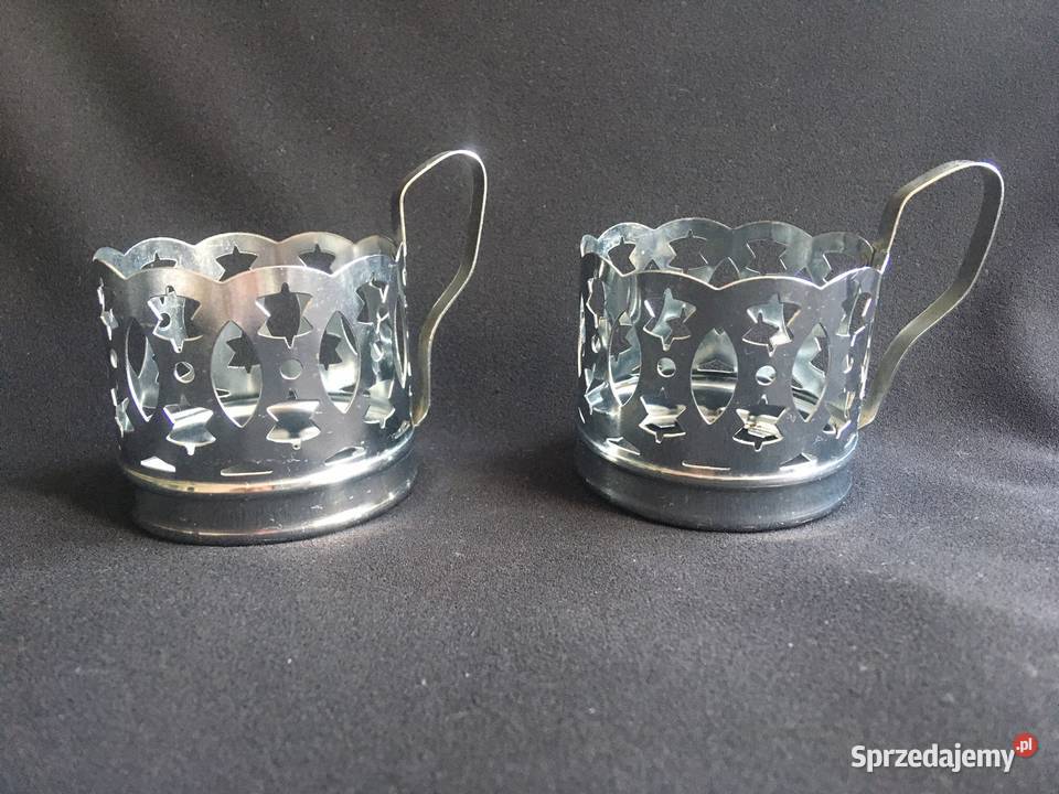 PRL koszyczki szklanek metal Kołobrzeg