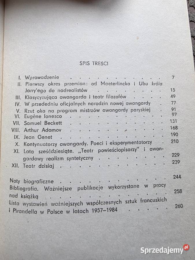 Jarryego do Becketta i Arrabala Alojzy Pałłasz małopolskie Kraków sprzedam