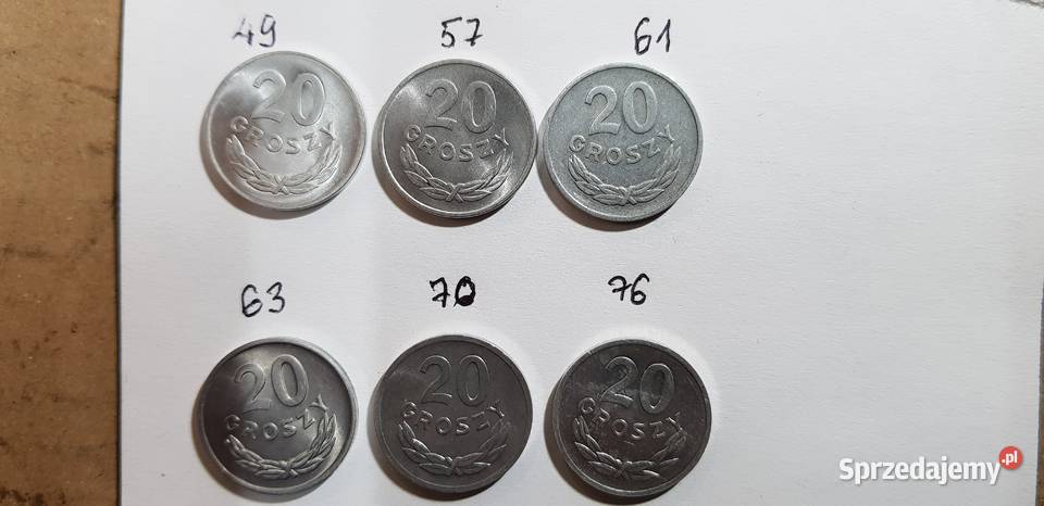 20gr 1957r PRL szeroka data bez znaku mennicy Warszawa sprzedam