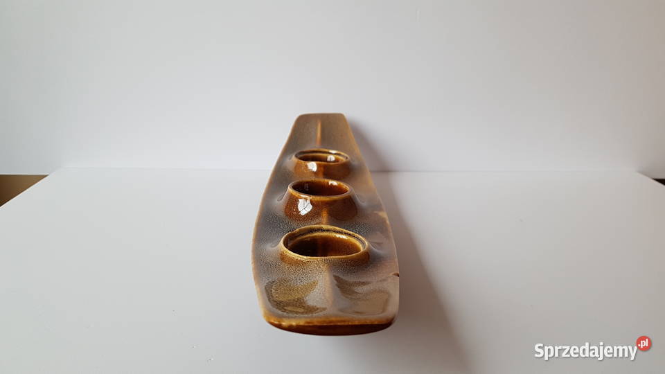 Świecznik Janusz Mirostowice porcelit PRL