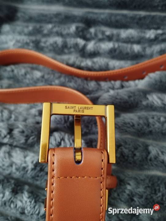 Nowy brązowy damski pasek Saint Laurent długość sprzedam