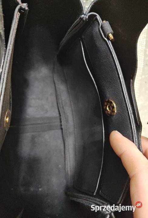 Torebka ze skóry zamszowej Prada kolor czarny Poznań sprzedam