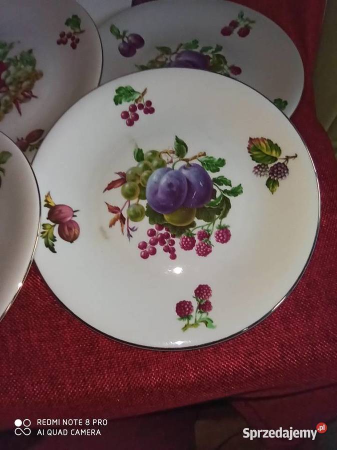6 talerzyków z owocami Winterling Bavaria Gdańsk