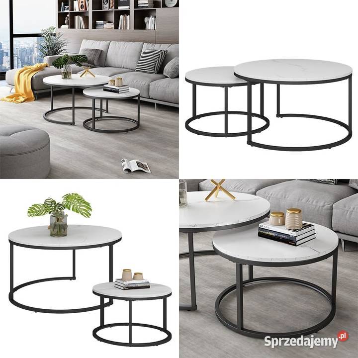 Stolik kawowy Vicco Montreal okrągły 77 x 77 x wielkopolskie sprzedam