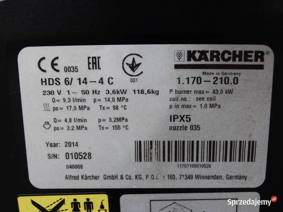 Myjka Ciśnieniowa Karcher HDS 614 C Radom